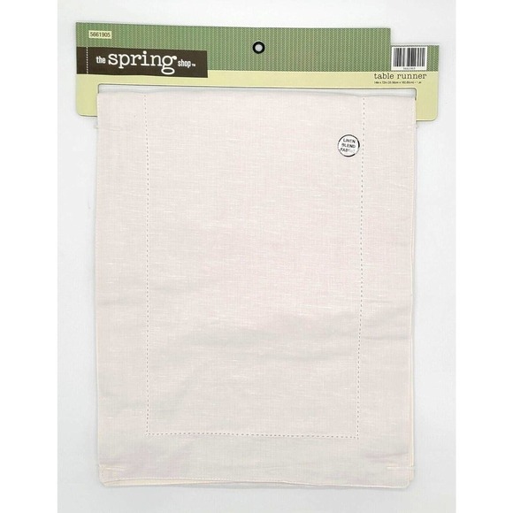 the spring shop Other - White Linen Table Runner‎